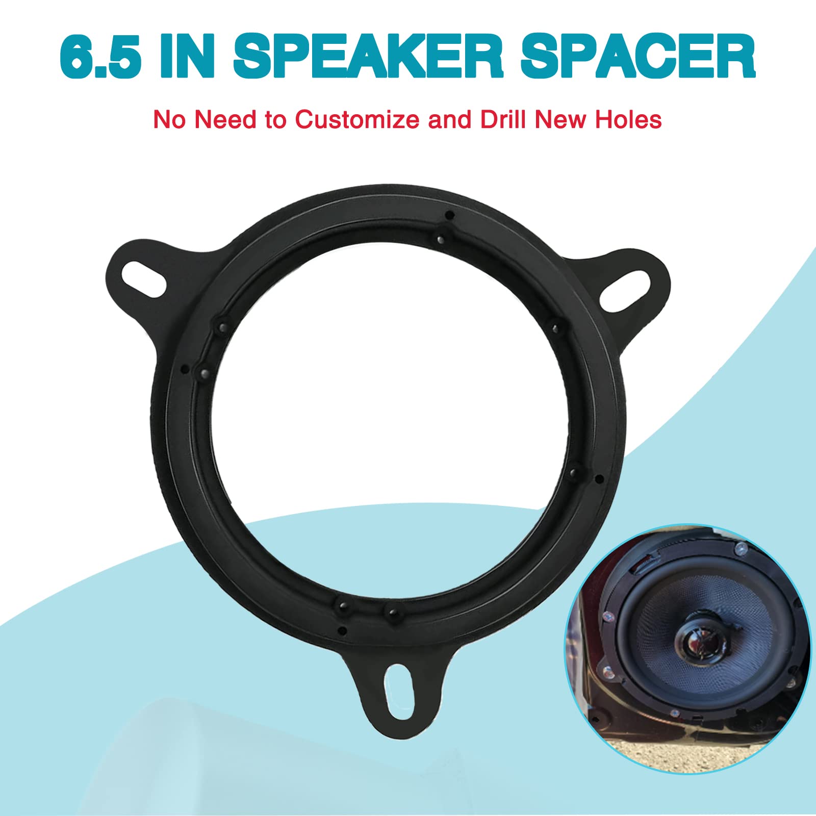 6.5 Inch Speaker Spacer Rings - 4/5 Inch Depth Adapter for Nissan Teana, Livina, Tiida, Sylphy (2-Pack) - Perfect for Car Audio Upgrades & DIY Speaker Installations