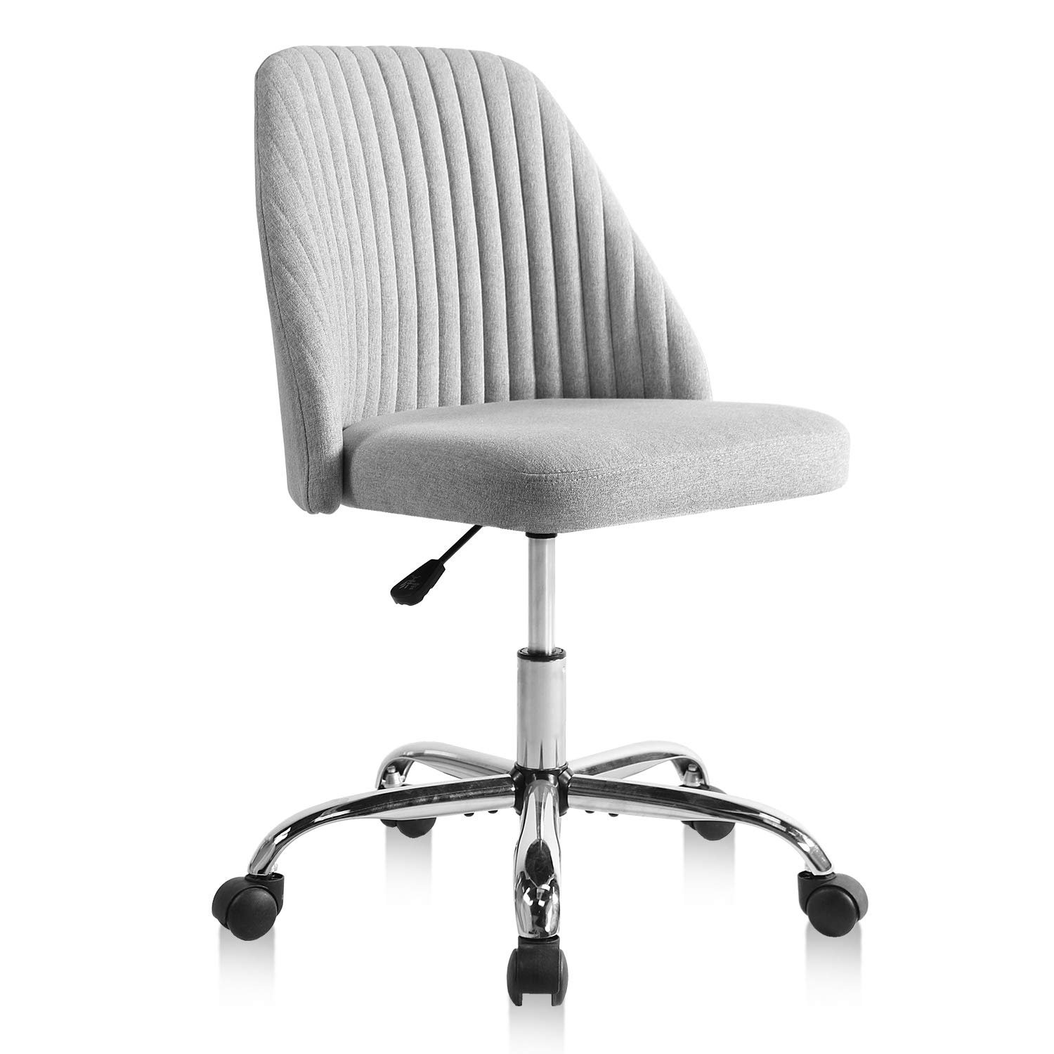 Ergonomic SMUG Home Office Desk Chair - Adjustable Rolling Task Chair with Wheels, Armless Computer Chair for Bedroom, Living Room & Makeup Vanity | Perfect for Remote Work, Gaming & Study Sessions