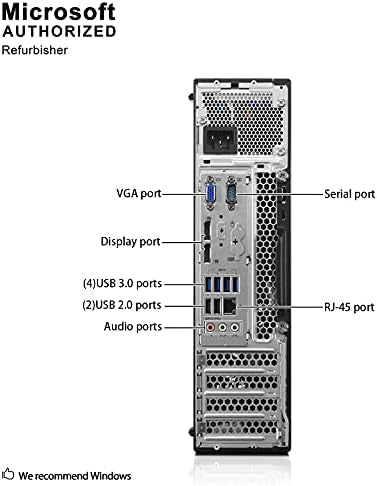 Lenovo ThinkCentre M800 SFF Business Desktop PC - Intel Core i5-6500 Quad-Core (6th Gen, up to 3.6GHz), 16GB DDR4 RAM, 512GB SSD, WiFi, Bluetooth 4.0, Triple Display (2x DP + 1x VGA), Windows 10 Pro 64-bit | Perfect for Office Work, Home Business & Multi-Monitor Setups