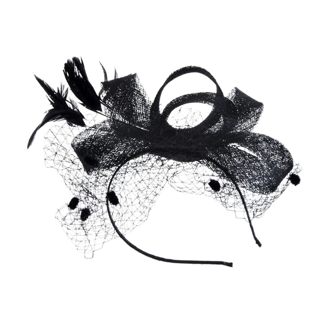 Elegant Women's Fascinator Hat with Feathers & Mesh Ribbons - Vintage Party Headpiece for Weddings, Tea Parties & Derby Events - Fashionable Baseball Cap Alternative 2022