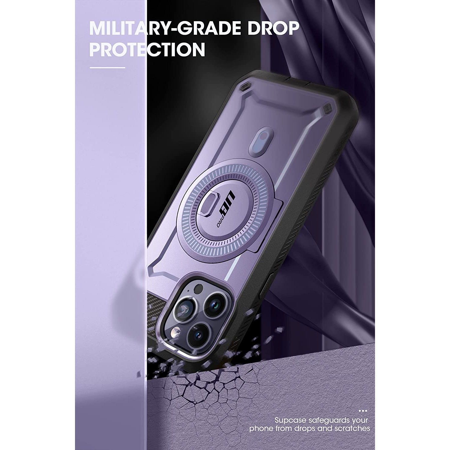 iPhone 14 Pro Max 6.7 Inch Unicorn Beetle PRO MAG Rugged MagSafe Case - Shockproof Protective Cover with Military-Grade Drop Protection, Deep Purple - Perfect for Outdoor Adventures, Construction Work & Extreme Sports