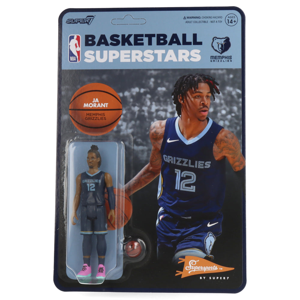 Ja Morant Memphis Grizzlies NBA Action Figure - Supersports Collectible Wave 4 - Perfect for Basketball Fans, Sports Memorabilia Collectors, and Home/Office Display