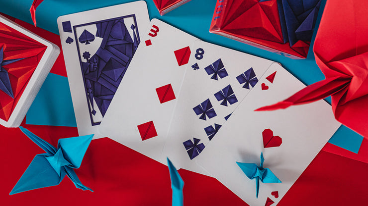 Premium 1000 Cranes Japanese-Inspired Playing Cards by Riffle Shuffle – Elegant Deck for Card Games, Magic Tricks & Collectors
