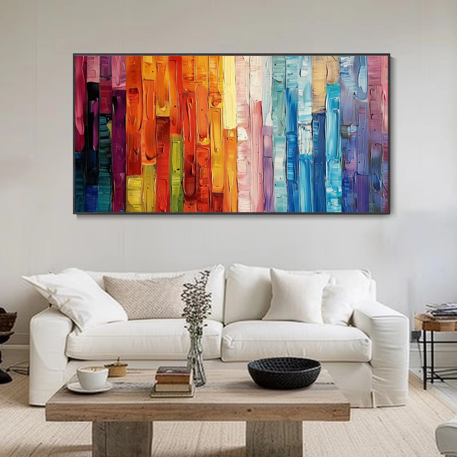 Abstract Painting #AB 319 - Modern Wall Art for Living Room, Bedroom & Office Decor - Handmade Canvas Artwork for Home & Commercial Spaces