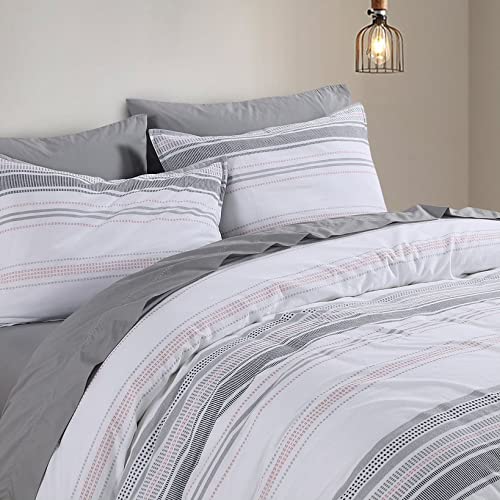 Premium Horizon Stripe Comforter Set - Twin Size Bedding for Cozy Comfort | Perfect for Guest Rooms, Dorms & Modern Bedrooms