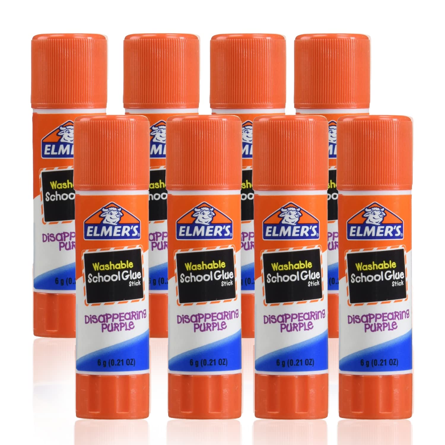 Elmer's Glue Sticks 8-Pack, 0.21 oz Purple Washable School Glue - Perfect for Arts & Crafts, School Projects, and DIY Home Decor