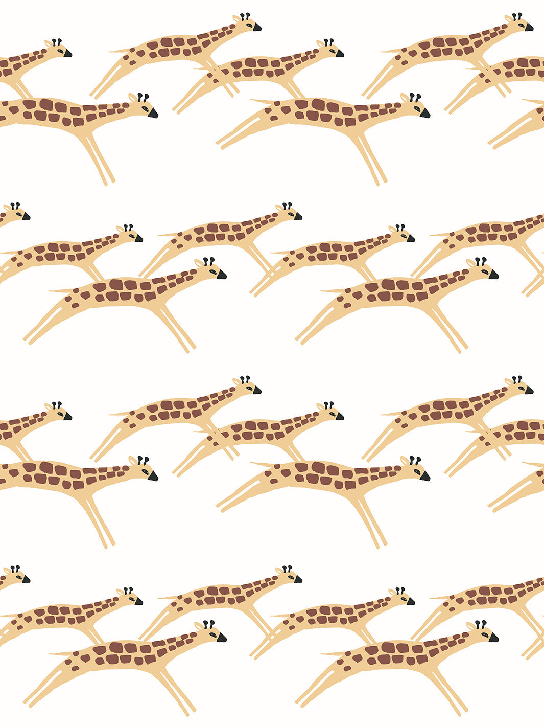 Galloping Giraffes Wallpaper by Tea Collection | Ivory Color Nursery Wallpaper | Perfect for Baby Rooms & Kids Bedroom Decor