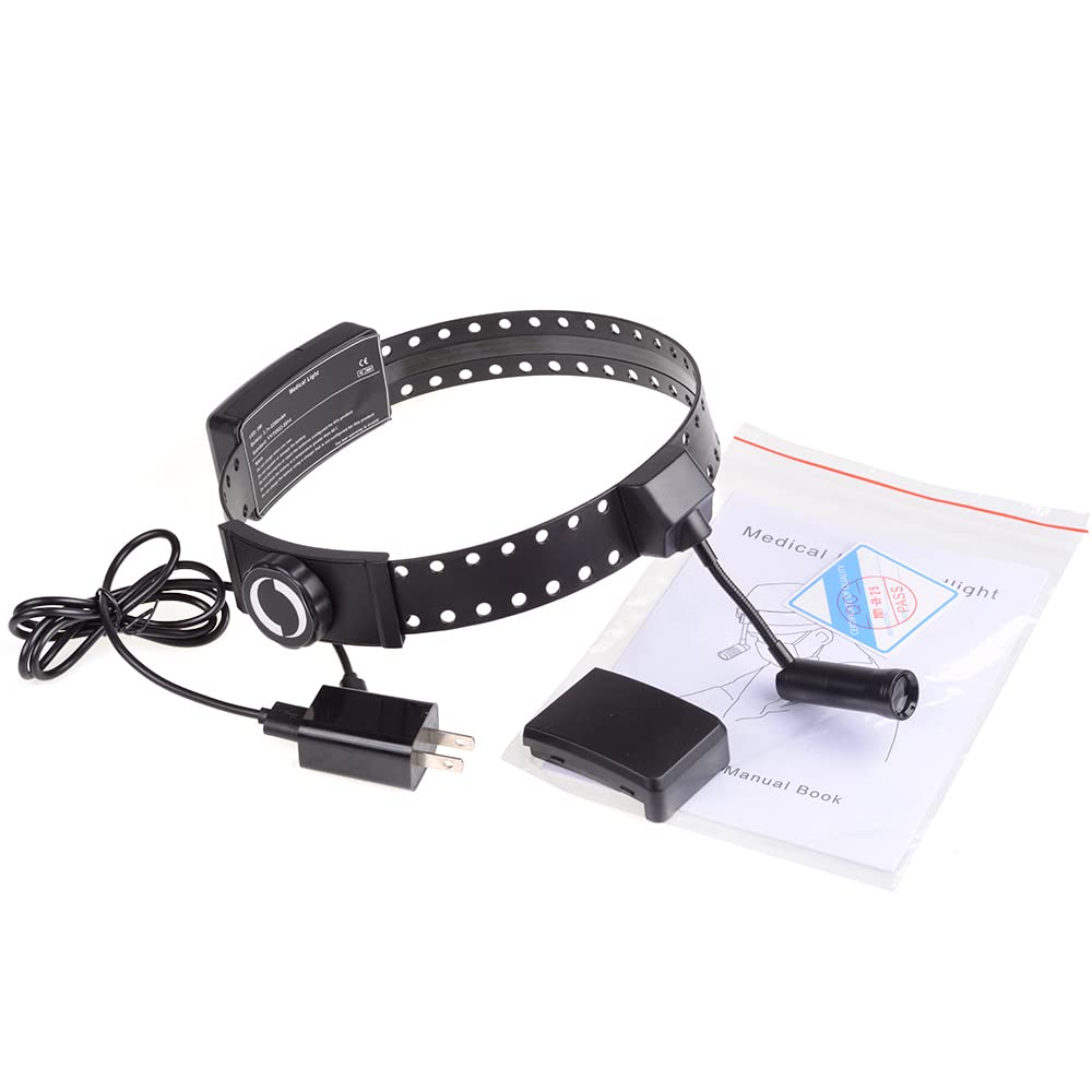 XUX 5W Ultra Bright LED Headlamp with Adjustable Headband - Includes 2 Rechargeable Batteries - Perfect for Camping, Hiking, Running & Night Work
