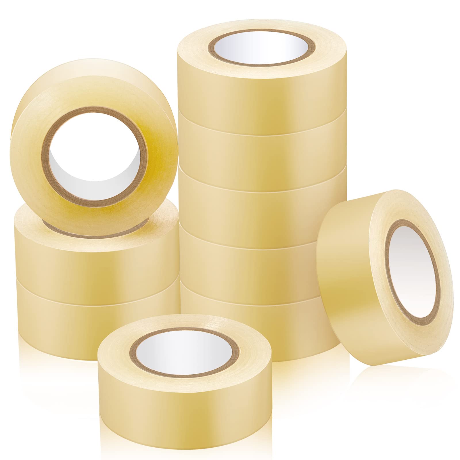 Meooeck 10 Rolls Multipurpose Hockey Tape - Strong Adhesive Shin Pad & Sock Tape for Ice Skating, Hockey Sticks - Perfect Sports Gear & Equipment for Players (Great for Securing Gear During Games & Practice)