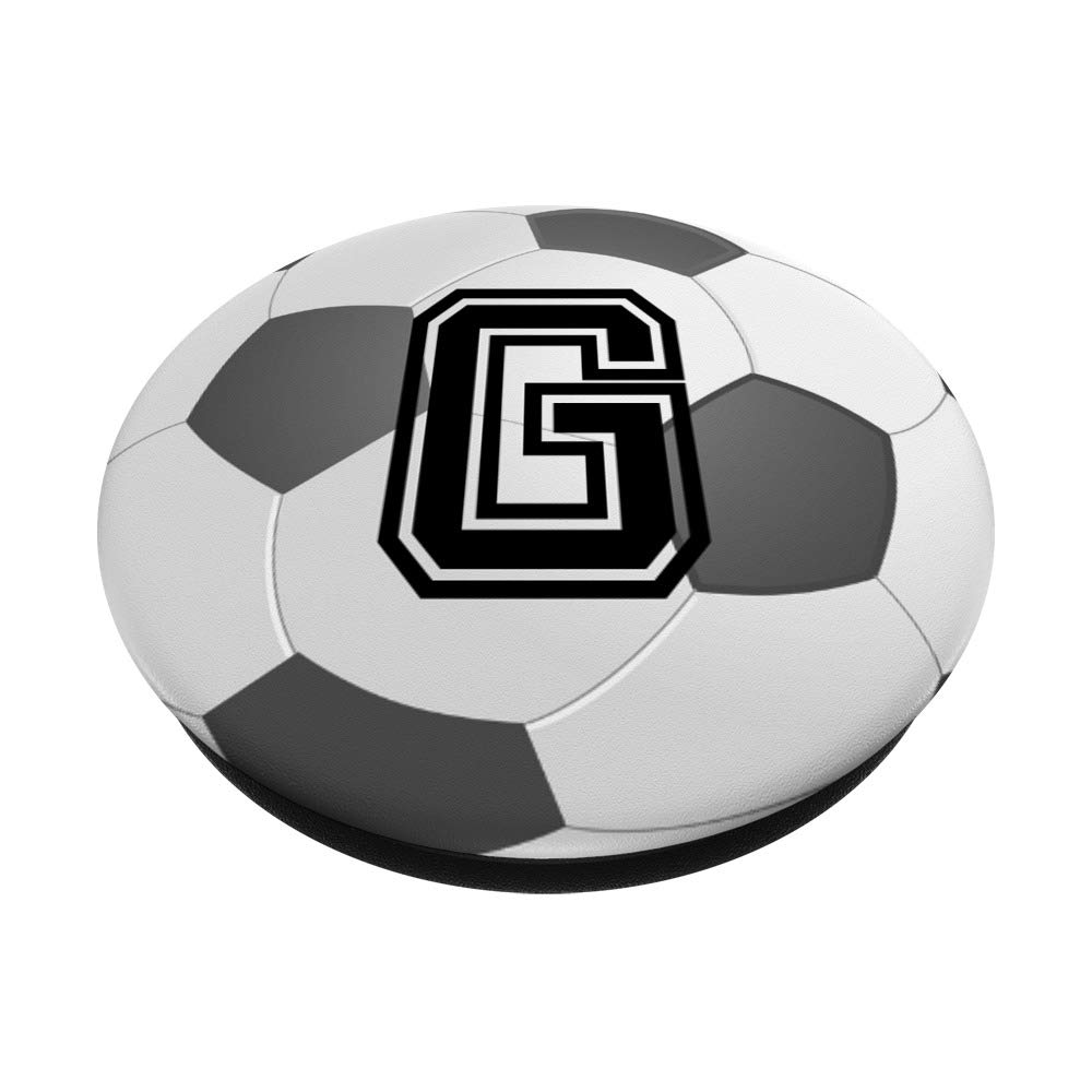 Soccer Ball Letter G Initial PopGrip | Swappable Phone Grip for Soccer Fans, Players & Coaches | Perfect Soccer Gift for Match Day & Training