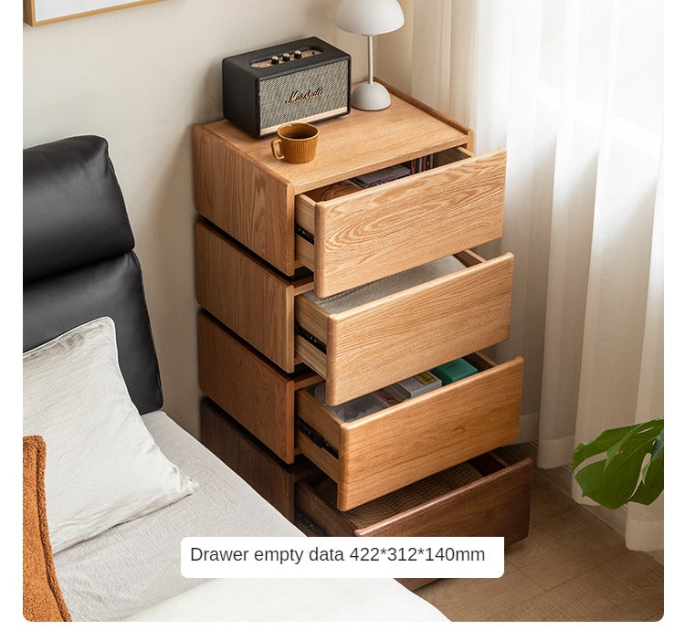 Premium Black Walnut, Cherry & Oak Solid Wood Nightstand with Customizable Storage | Modern Bedside Table for Bedroom, Living Room & Office