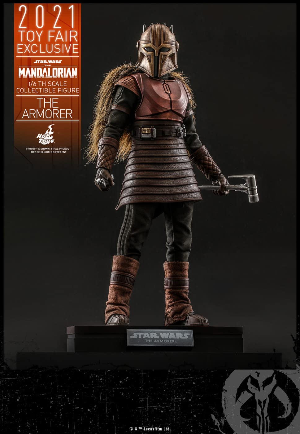 Hot Toys 1:6 Scale The Armorer Collectible Figure - The Mandalorian Series Action Figure for Star Wars Fans & Collectors - Perfect for Display, Gifts, and Cosplay Inspiration