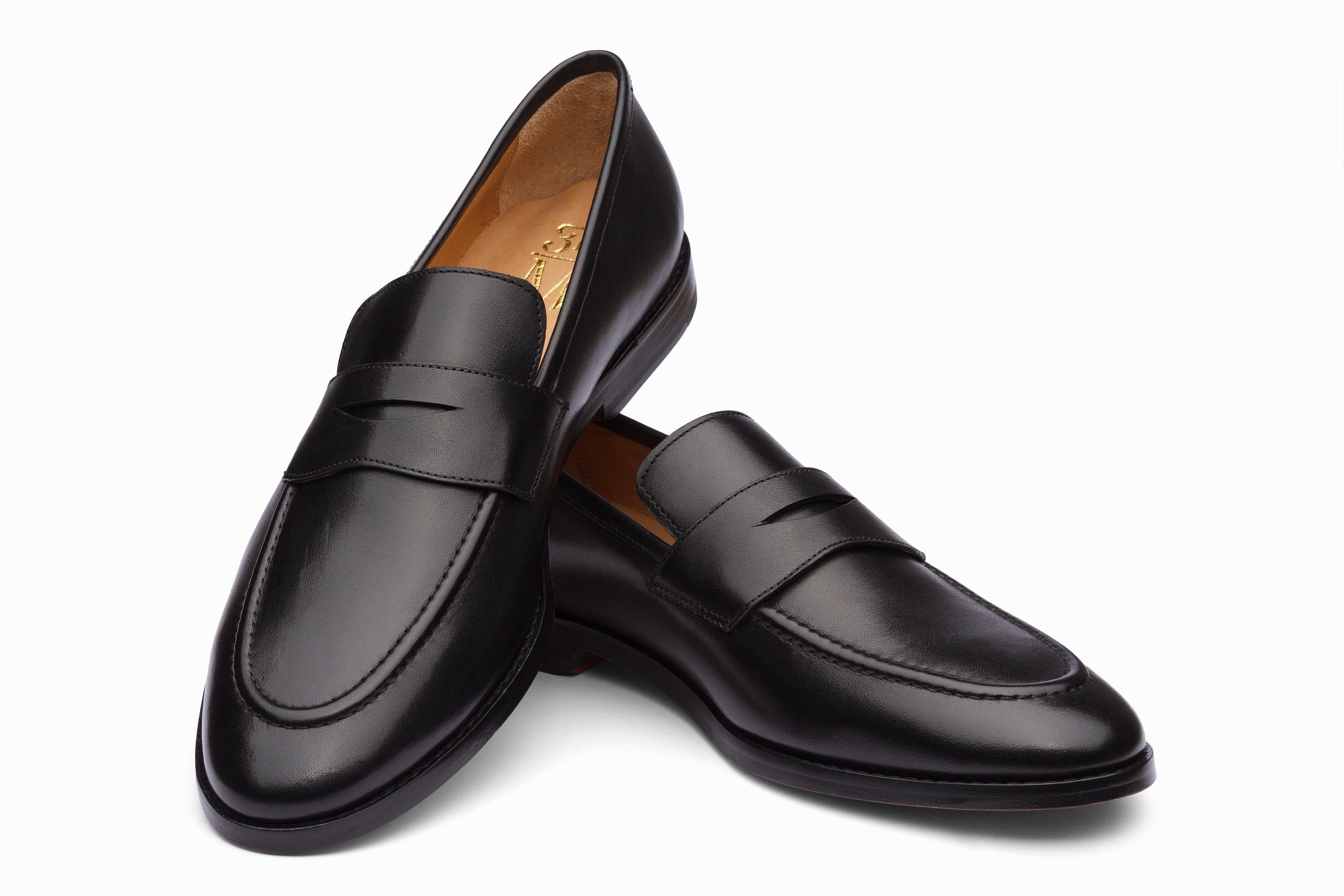 Premium Black Penny Loafers for Men & Women - Classic Comfortable Slip-On Shoes for Office, Business, and Casual Wear