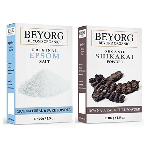 100% Natural Epsom Salt & Shikakai Powder for Hair Growth & Shine - Organic Hair Conditioner for Stronger, Healthier Locks | Perfect for DIY Hair Masks & Scalp Treatments at Home