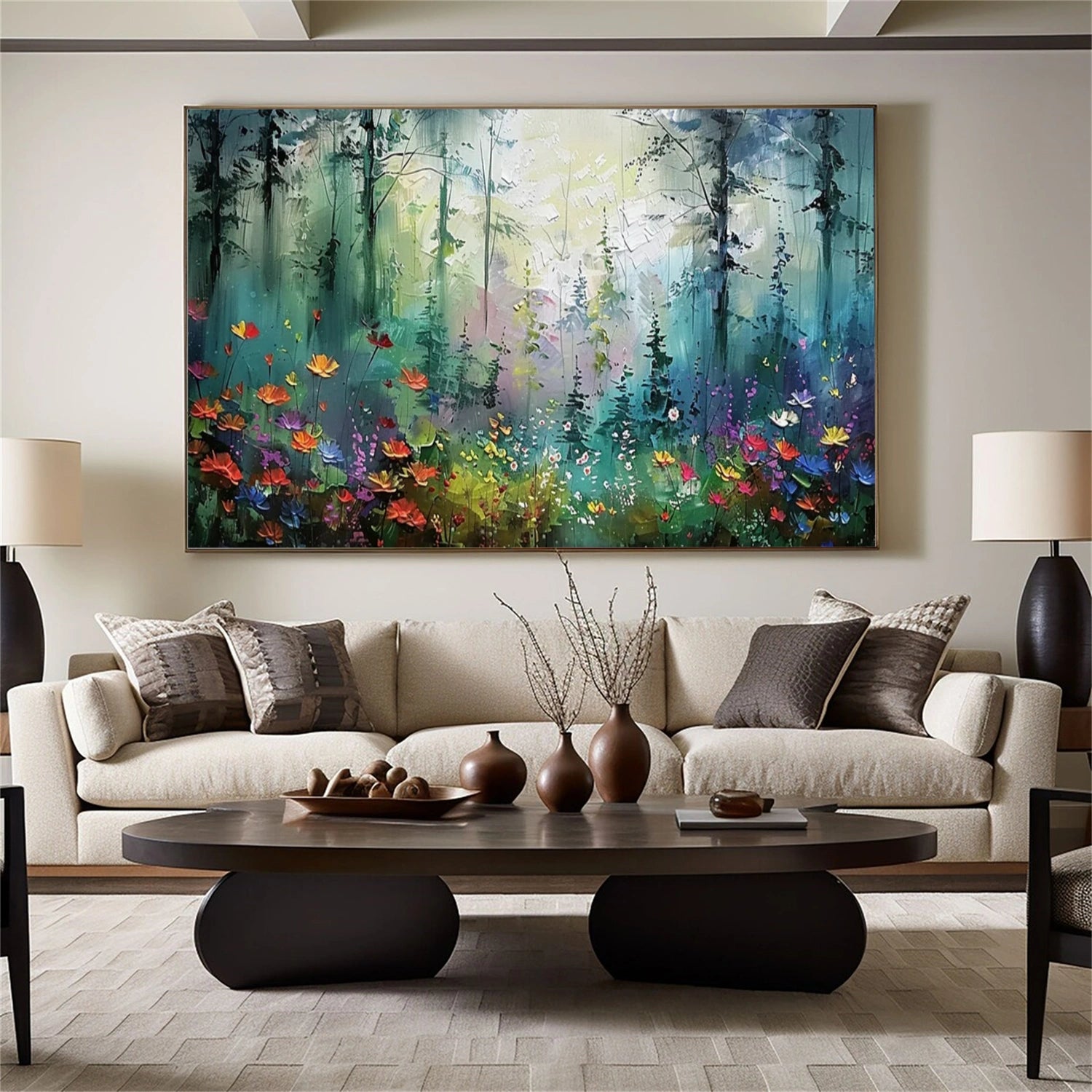 Beautiful Flower and Tree Painting #FT174 - Elegant Wall Art for Home, Office, and Living Room Decor