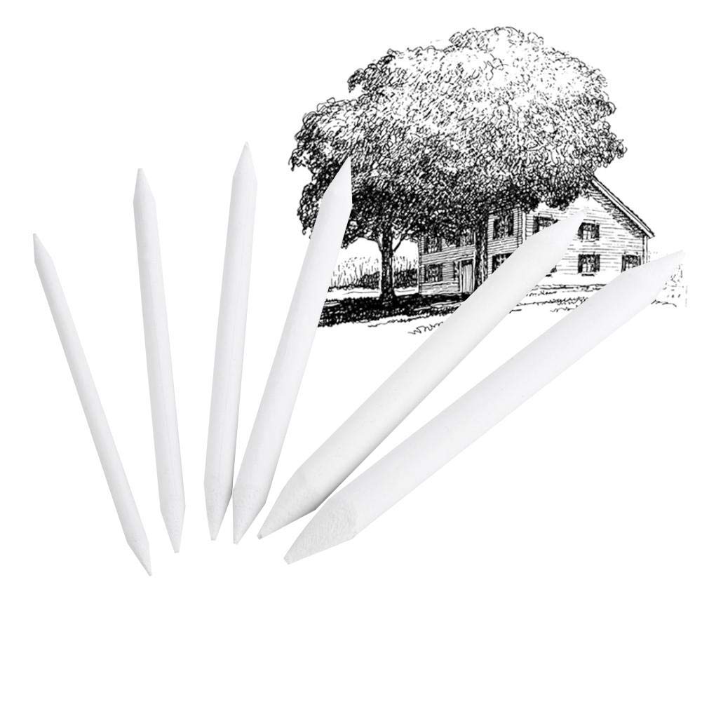 6Pcs Blending Stumps and Tortillions - Professional Art Blenders for Sketching, Drawing, Shading - Perfect for Graphite, Charcoal & Pastel Artists - Ideal for Portrait, Landscape & Still Life Artwork