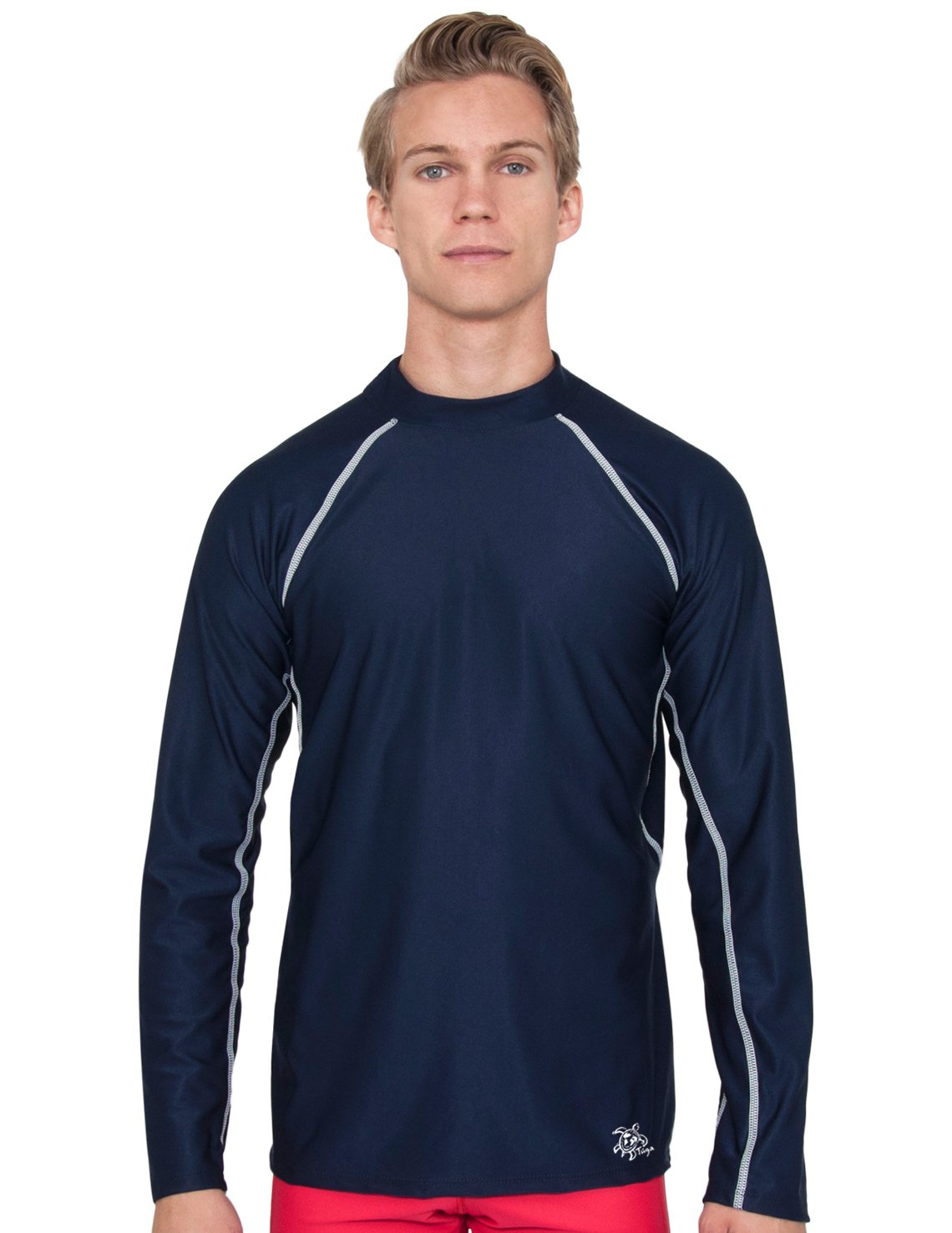 Tuga Adult Unisex Chlorine Resistant Rash Guard UPF 50+ Sun Protection Swim Shirt - Made in USA for Swimming, Surfing & Water Sports