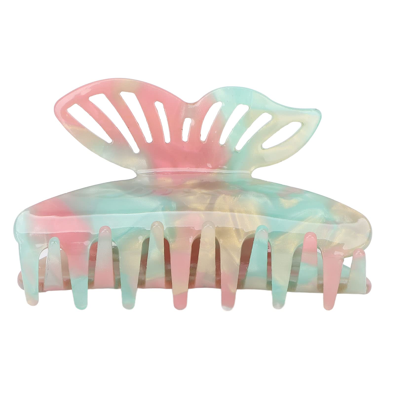EXCLUZO Hair Claw Clip for Women - Elegant Hair Jaw Clamp Accessory for Styling, Lightweight & Decorative (Amber Green) | Perfect for Updos, Ponytails & Everyday Hairstyles