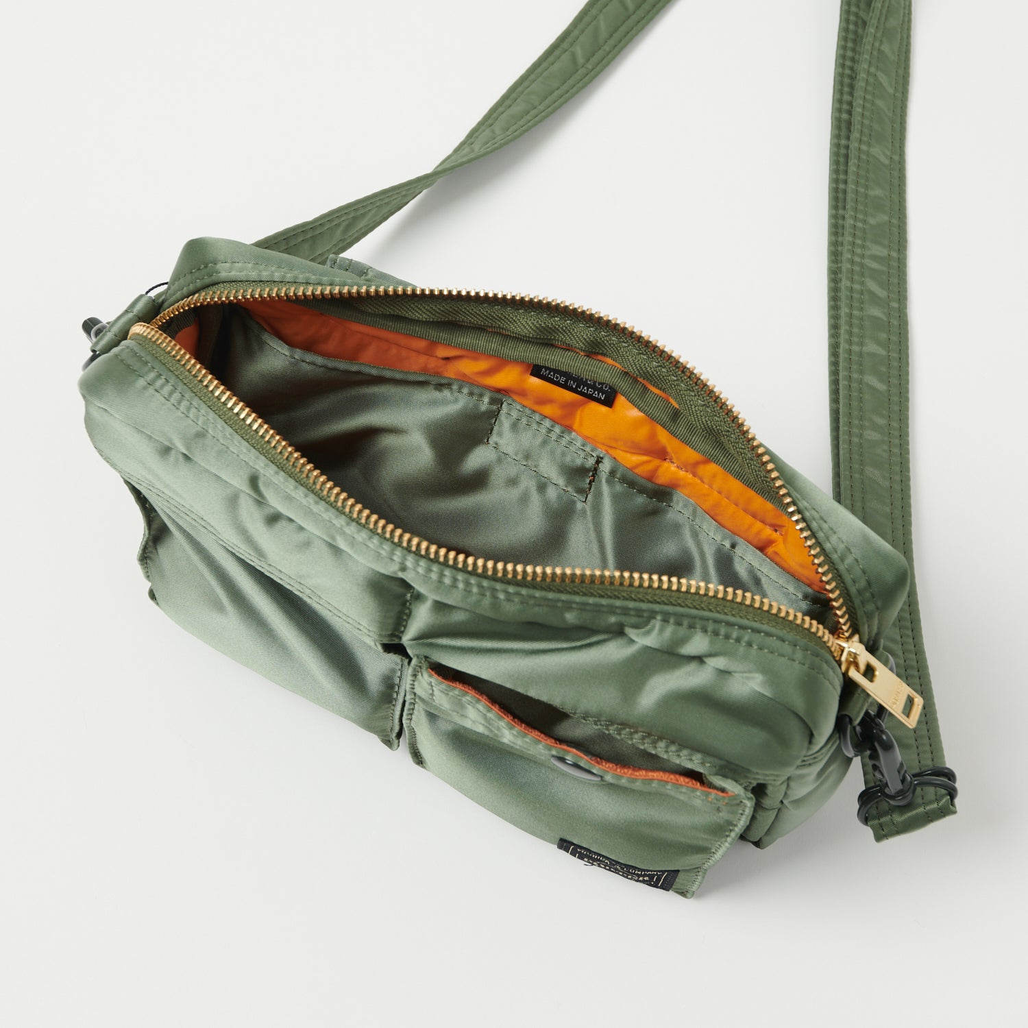 Porter Yoshida & Co. Tanker Shoulder Bag - Durable Canvas Messenger Bag in Sage Green for Men & Women | Perfect for Work, Travel & Everyday Use