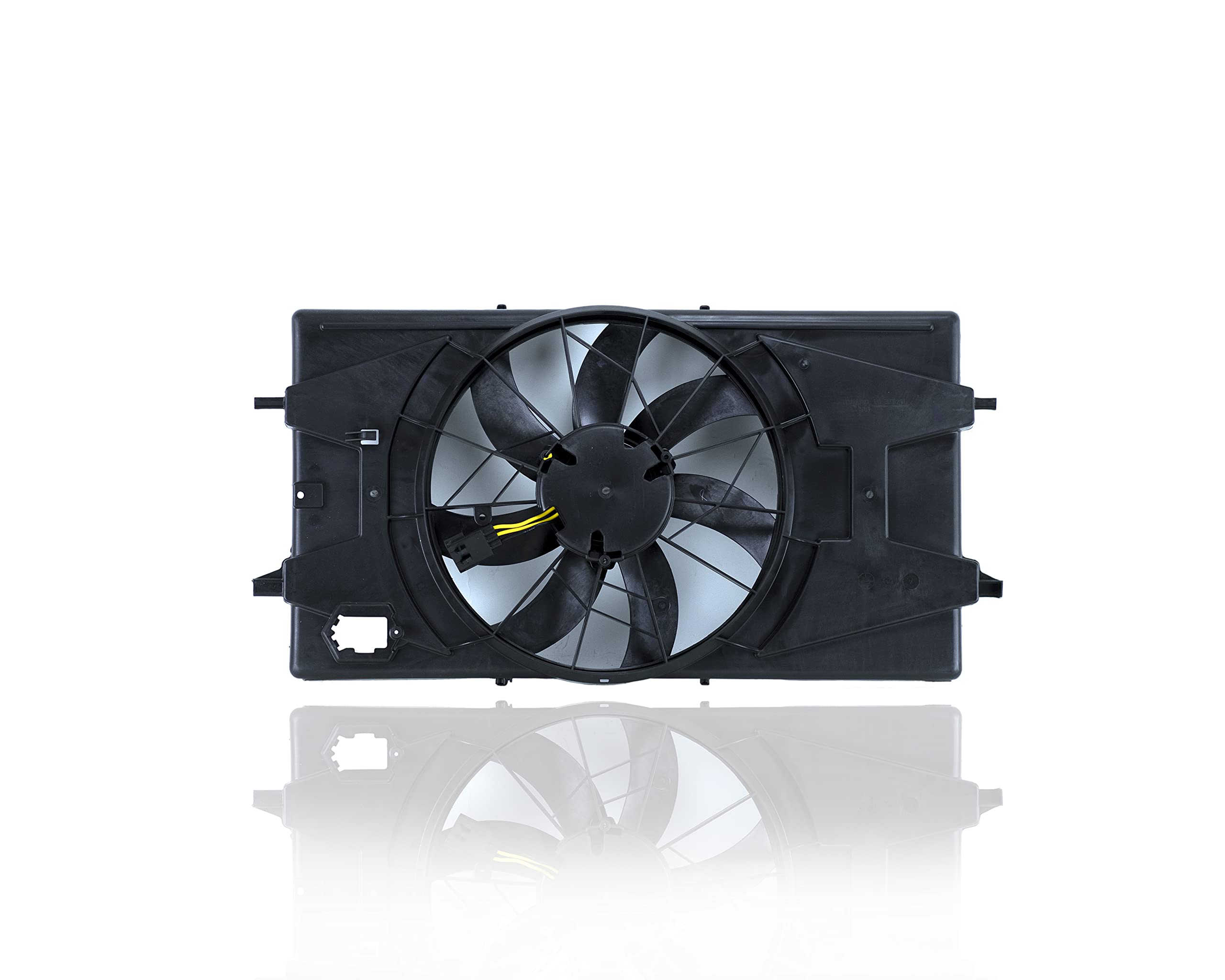 GM3115207 Compatible Dual Radiator & Condenser Fan Assembly Replacement for 2005-2007 Saturn Ion Coupe/Sedan 2.2L 2.4L - Direct Cooling System Upgrade - Perfect for Summer Driving & Engine Overheat Protection