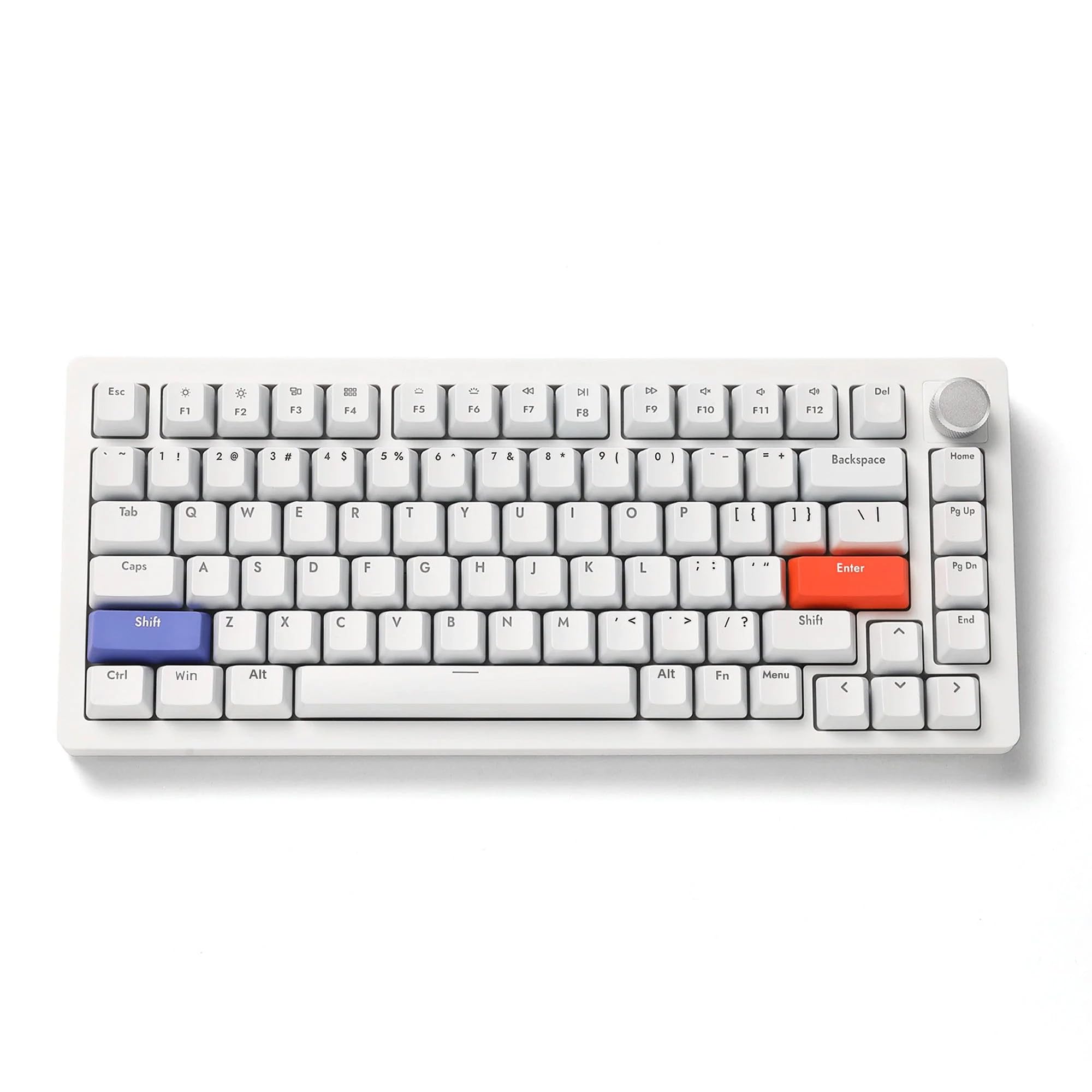 DrunkDeer A75 Rapid Trigger Mechanical Gaming Keyboard - Magnetic Switch, TKL 82 Keys, RGB Backlit, Wired USB, Compact Design with Volume Knob - Perfect for FPS, MOBA & Typing Enthusiasts