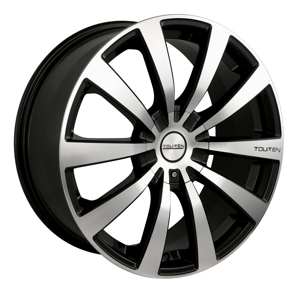 TR3 18x8 Black Machined Face Wheels - 5x4.5/120 Bolt Pattern, 20mm Offset - Single Wheel for Trucks & SUVs - Perfect for Off-Roading & Custom Builds