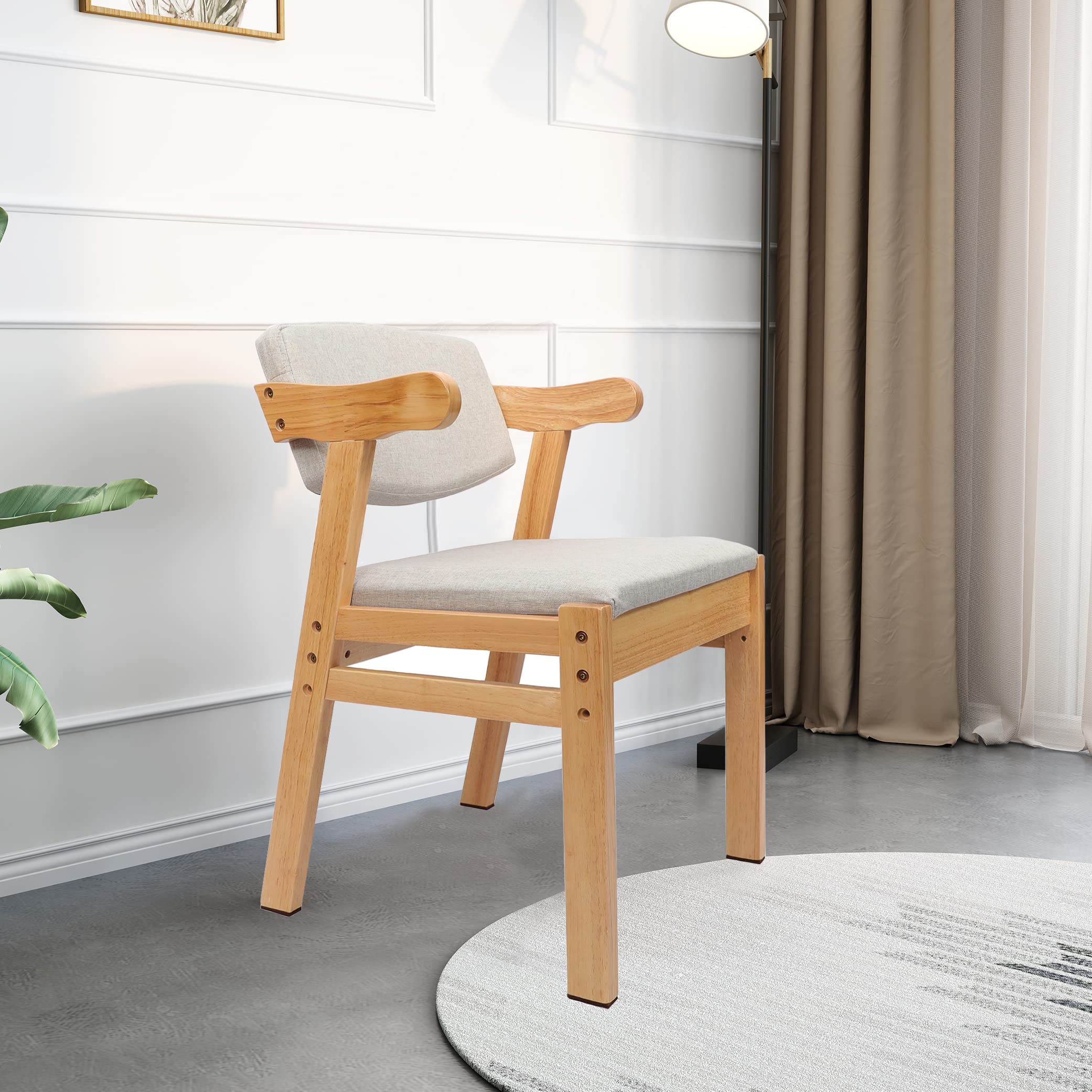 Rubberwood Kids Desk and Chair Set - Adjustable Learning Table & Chair for Children Ages 3+ | Perfect for Homeschooling, Drawing, Reading & Playtime Activities