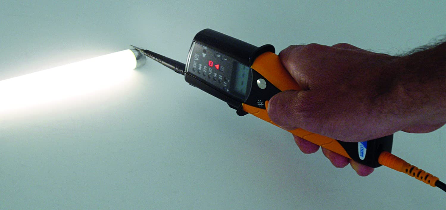 HT Instruments HT8 2-Pole Multifunction Electrical Tester with LED/LCD Display - Perfect for Electricians, HVAC Technicians & Home Electrical Safety Testing