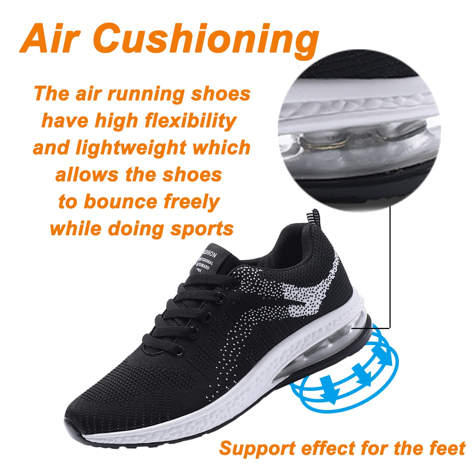 Maxome Women's Running Shoes - Lightweight Breathable Mesh Sneakers with Air Cushion for Gym, Walking & Athletic Activities | Comfortable Sports Shoes for Women | Perfect for Jogging, Workouts & Casual Wear