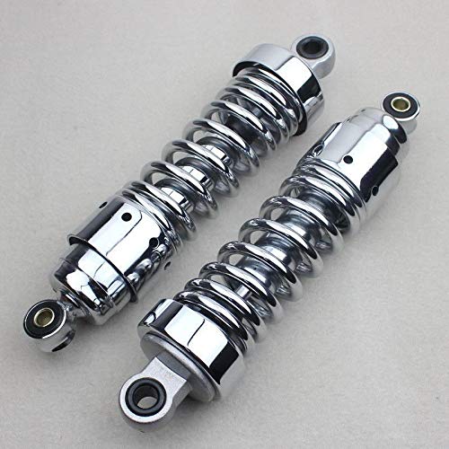 RKRLJX Rfy Shocks 265mm Retro Motorcycle Shock Absorber - Rear Suspension for Harley Davidson, Yamaha, Suzuki - Heavy Duty Damping, Adjustable Ride Height - Perfect for Cruiser, Touring & Custom Bike Upgrades