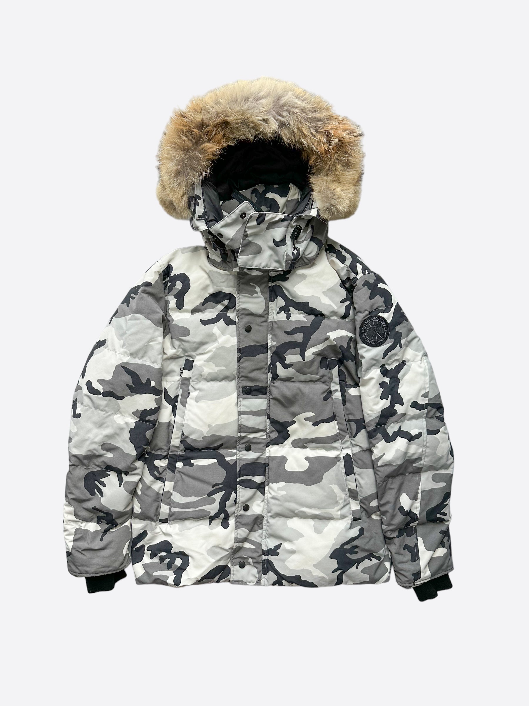 Canada Goose Snow Camo Wyndham Black Label Men's Winter Jacket - Waterproof Windproof Parka for Extreme Cold Weather | Outdoor Activities, Skiing, Snowboarding