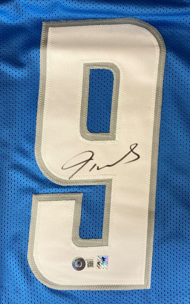 Authentic Jameson Williams Detroit Lions Signed Light Blue Football Jersey - Limited Edition Collectible for NFL Fans & Sports Memorabilia Enthusiasts - Perfect for Game Day, Display, and Gifting