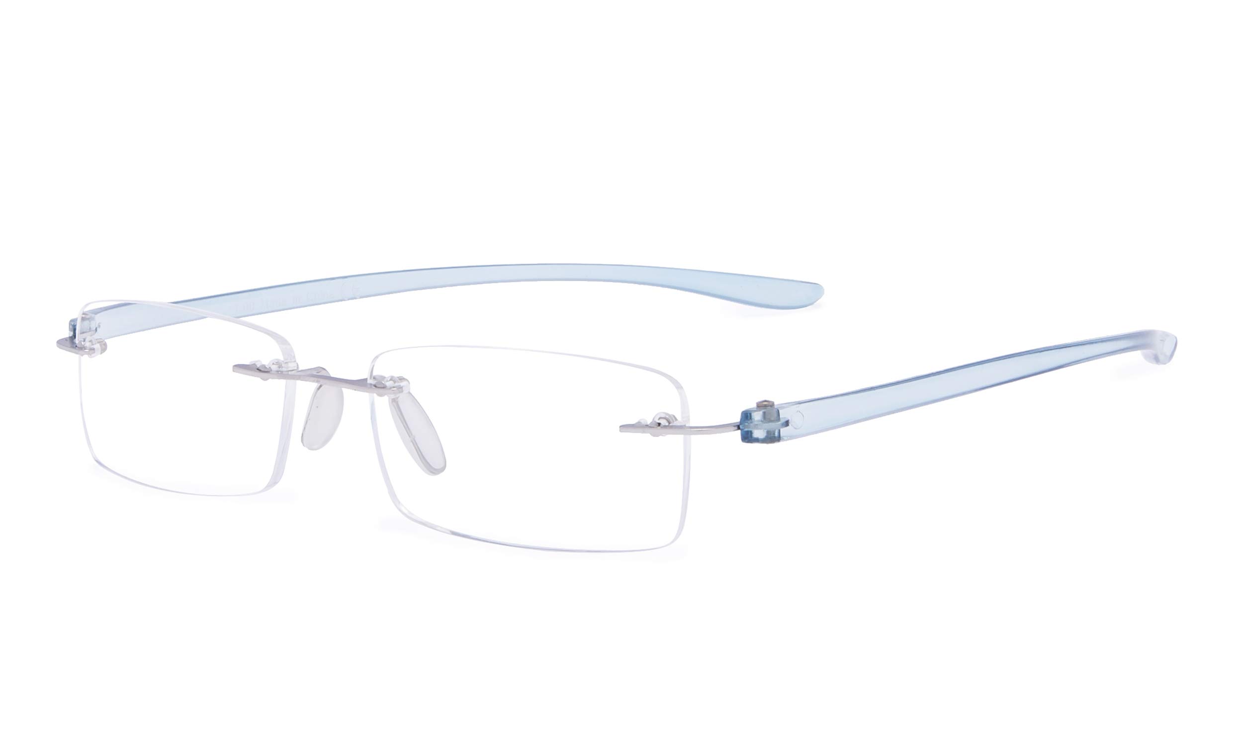 Eyekepper Small Lens Rimless Reading Glasses for Men & Women - Lightweight Comfort for Reading, Computer Use & Daily Activities