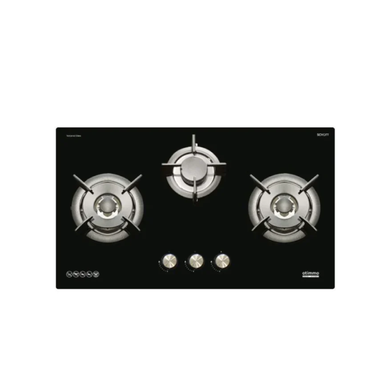 Europace ECH9188A 90CM Premium T Chimney Range Hood with EBH 6391S 3-Burner 90cm Gas Cooktop (Schott Glass) - Perfect for Modern Kitchens, Restaurants & Open-Plan Living Spaces