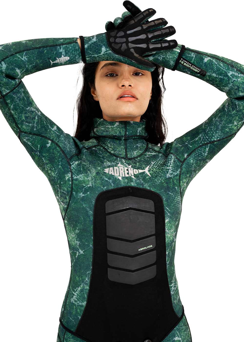 Adreno Women's 3.5mm Two-Piece Wetsuit for Scuba Diving, Snorkeling & Surfing - Abrolhos Thermal Swimsuit for Cold Water Activities