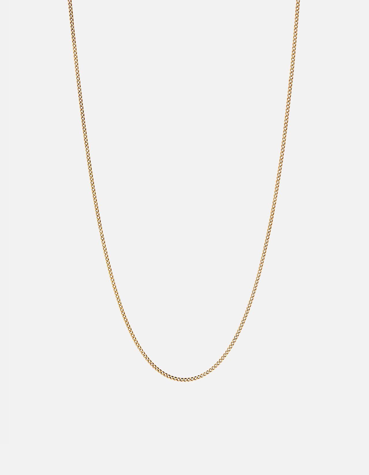 1.3mm Cuban Link Chain Necklace for Men & Women - 14K Gold Plated Stainless Steel - Perfect for Layering, Gifts & Everyday Wear