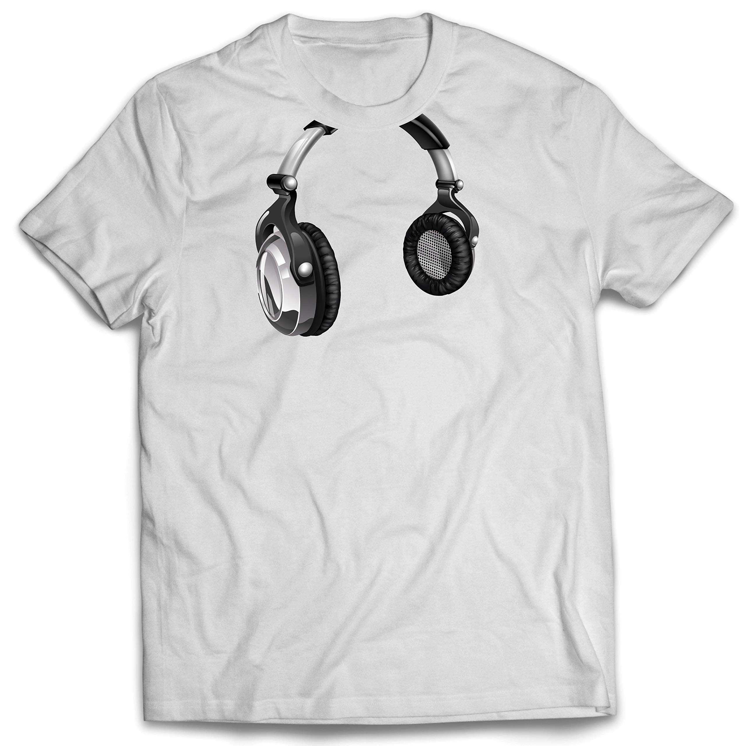 Lepni.me Men's Vintage Music T-Shirt - DJ Gift for Music Lovers with Retro Headphone Print - Perfect for Concerts, Parties & Music Festivals