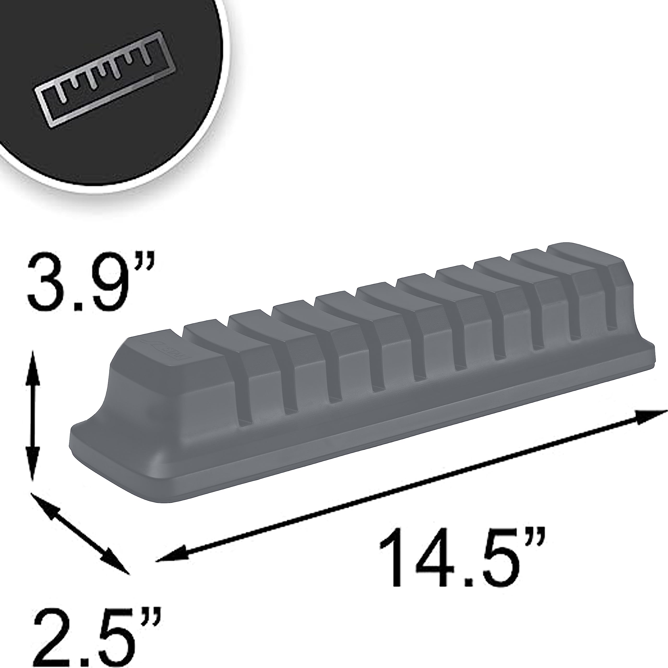 Baseball Cap Organizer - No Install Hat Holder for 10 Caps, Space-Saving Closet Storage System (Gray) - Perfect for Bedroom, Closet & Dorm Organization