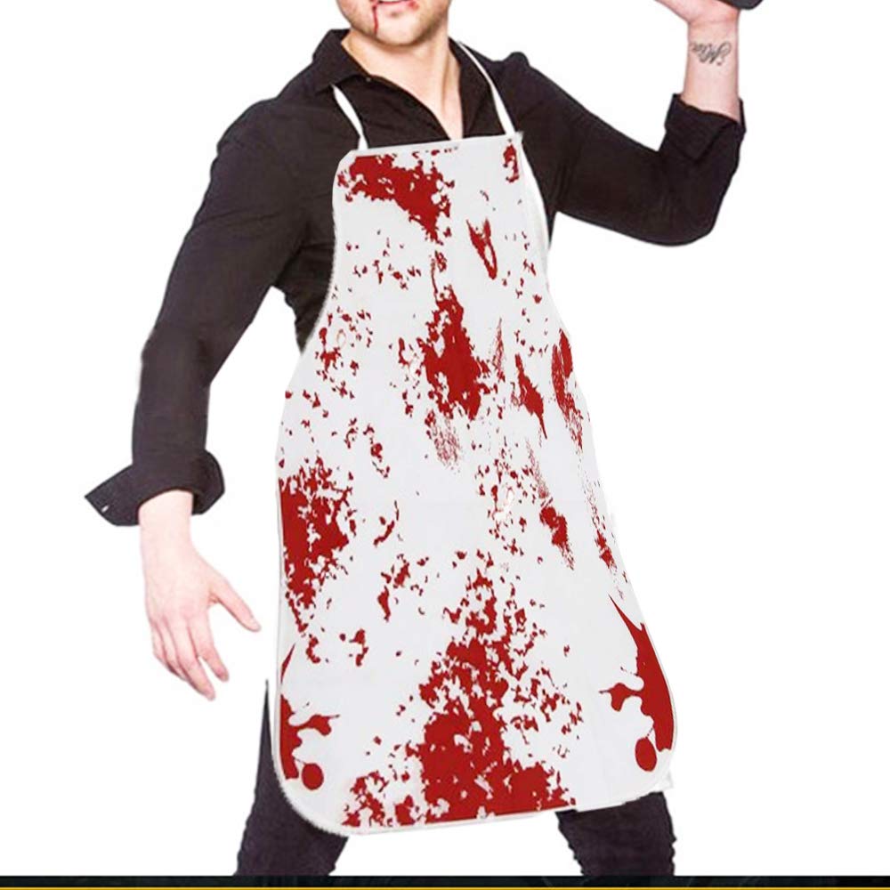 Scary Blood Splatter Halloween Apron for Murder Mystery & Cosplay