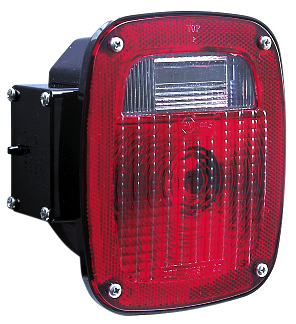 Universal PM 442 Three Stud Combination Tail Light with License Plate Light - Perfect for Trucks, Trailers & Off-Road Vehicles