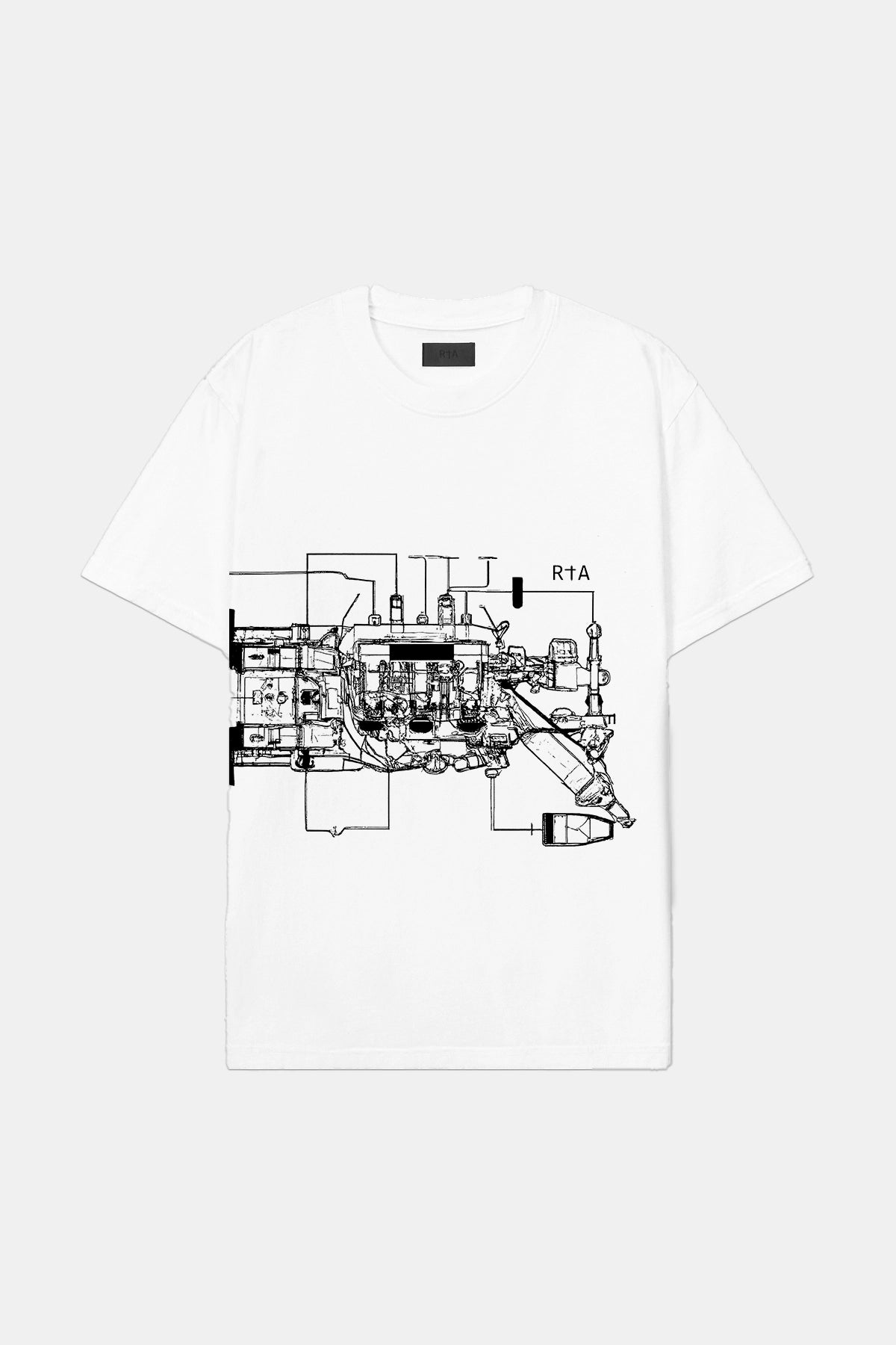 Colt Tee - White Moto Diagram Graphic T-Shirt for Men | Casual Streetwear & Motorcycle Riding Outfits
