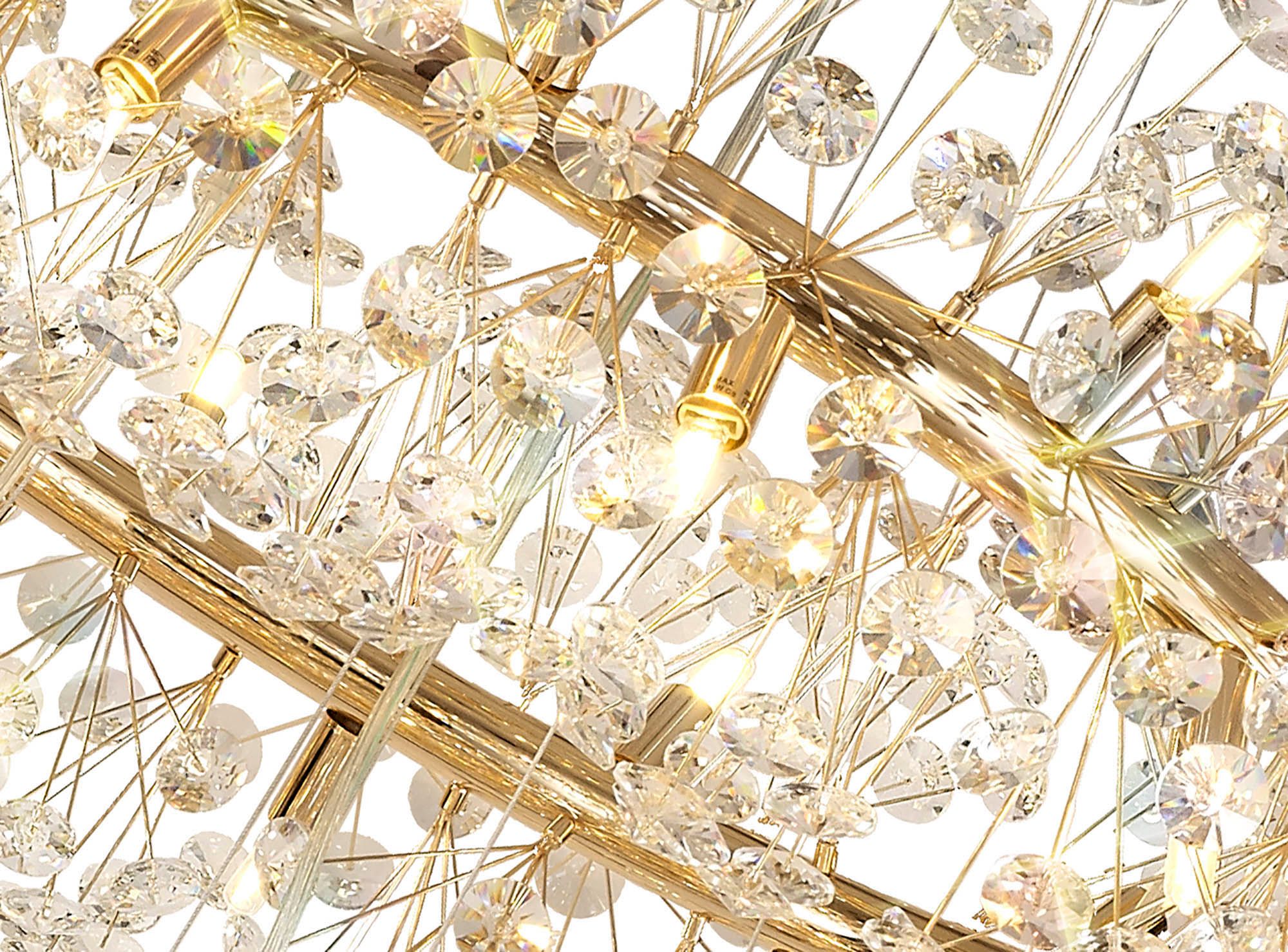 Bellagio 3-Tier Pendant Light Fixture - 58 G9 Bulb Chandelier in Chrome/Gold/Crystal Finish - Perfect for Dining Room, Foyer, or Luxury Home Decor