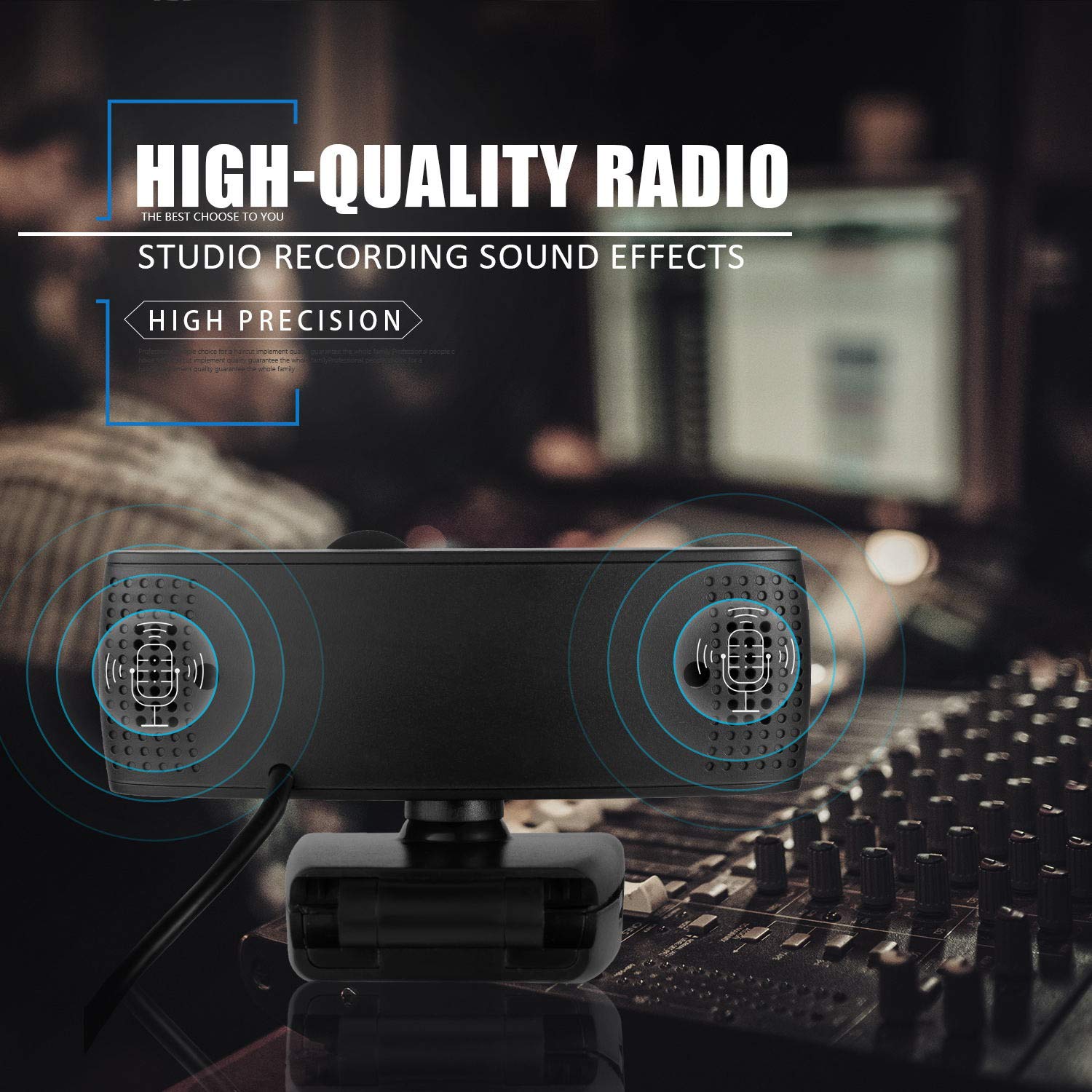 1080p Full HD Webcam with Built-in Microphone, Auto Focus & 120° Wide Angle - Tripod Stand & Privacy Cover Included for Zoom, Skype, FaceTime - Perfect for Video Conferencing, Online Classes & Remote Work