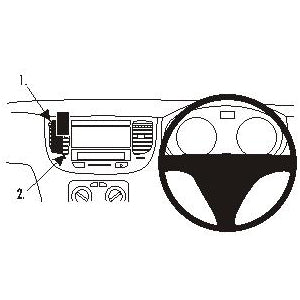 ClicOn No Holes Angled Dash Mount for Kia Rio (2006-2011) - Secure Phone Holder for Hands-Free Driving & GPS Navigation
