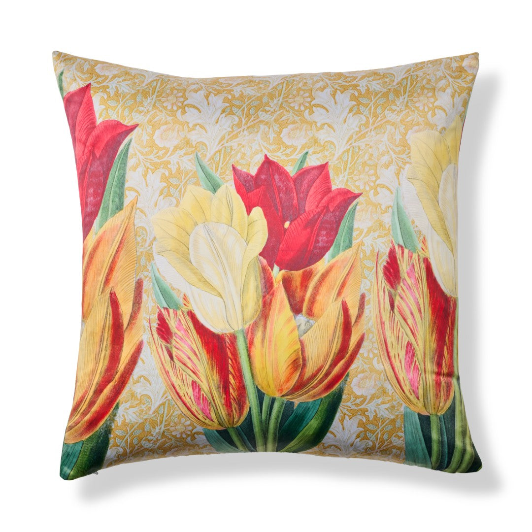 Premium Tulip Garden Pillow - Soft Floral Decorative Throw Cushion for Sofa, Bed & Outdoor Use - Perfect for Home Decor, Living Room, Bedroom & Patio