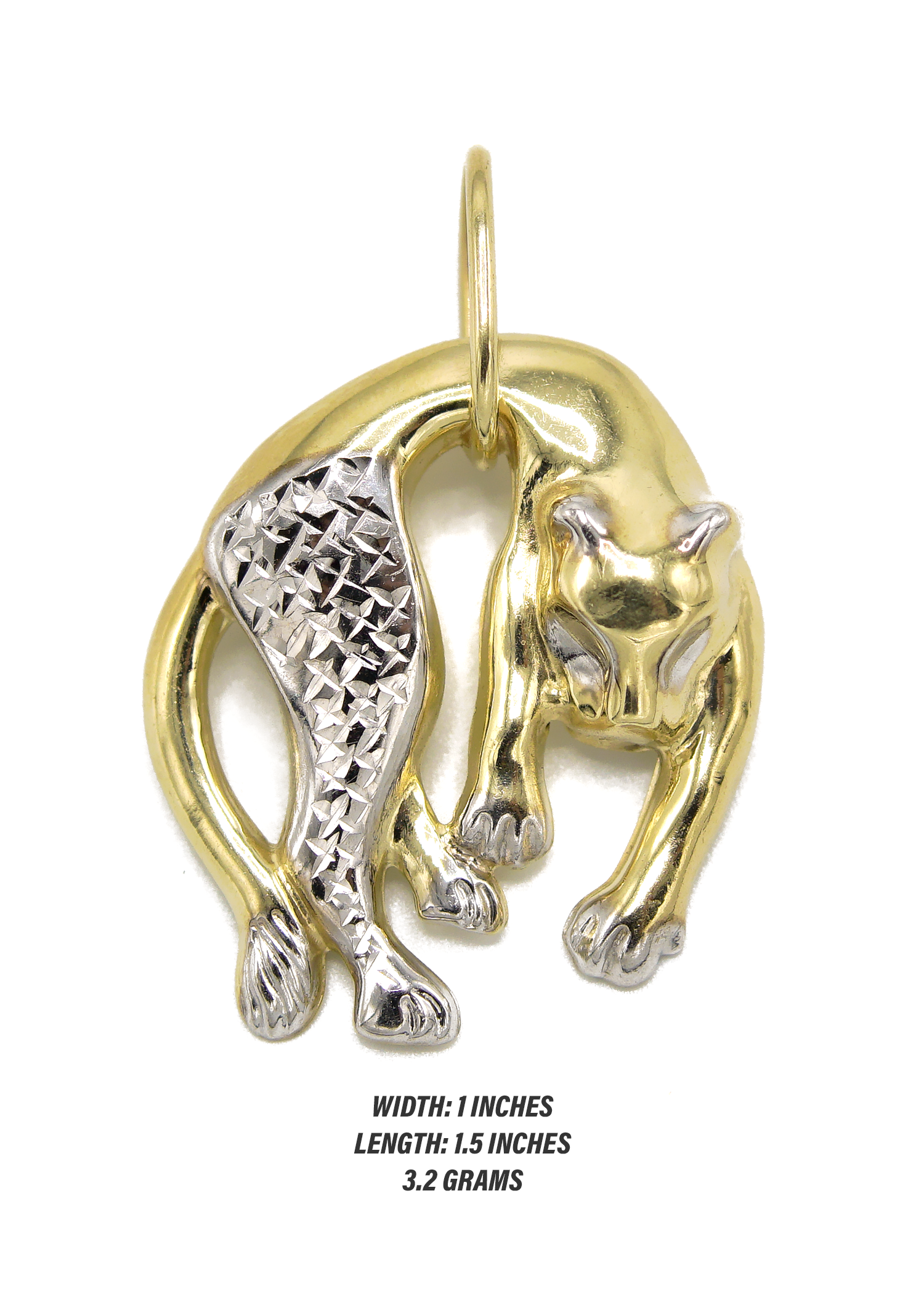 10K Yellow Gold Feline Pendant Necklace | 3.2 Grams | Elegant Cat Jewelry for Women | Perfect Gift for Cat Lovers, Birthday & Anniversary