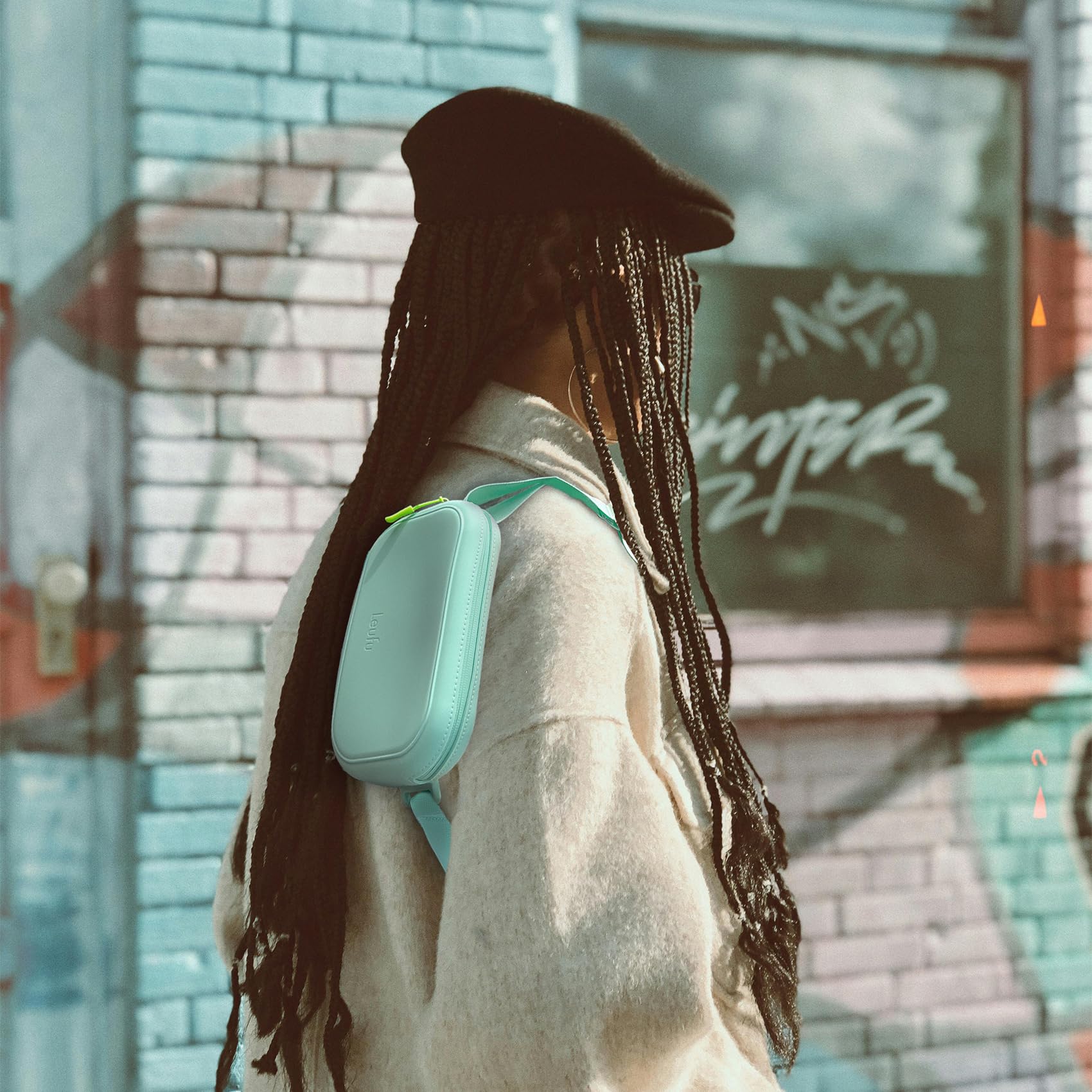 Waterproof Silicone Fanny Pack - Adjustable Crossbody Waist Bag with Multiple Pockets for Phone, Wallet & Essentials | Perfect for Travel, Hiking, Concerts & Daily Use (Soft Mint Green)