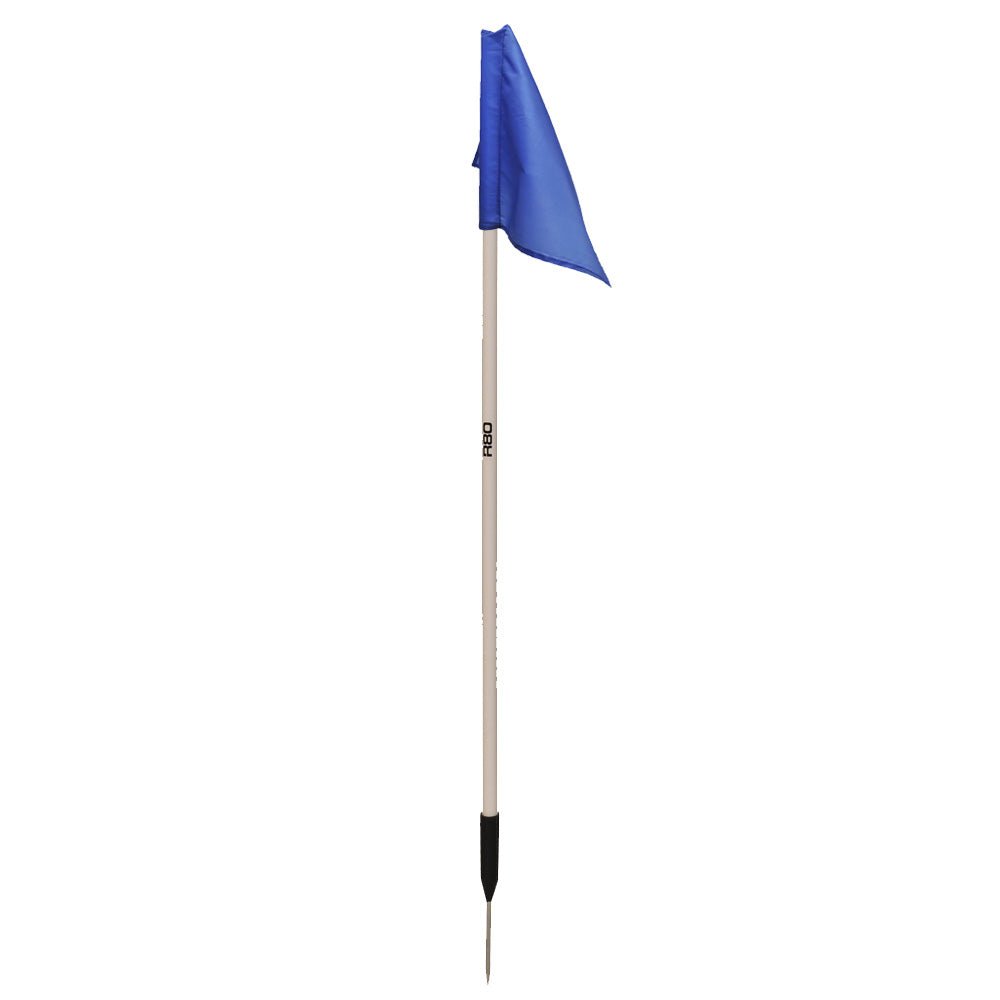 Sideline Pole with Nylon Flag - Durable Football Soccer Referee Boundary Marker for Sports Games & Practice Fields