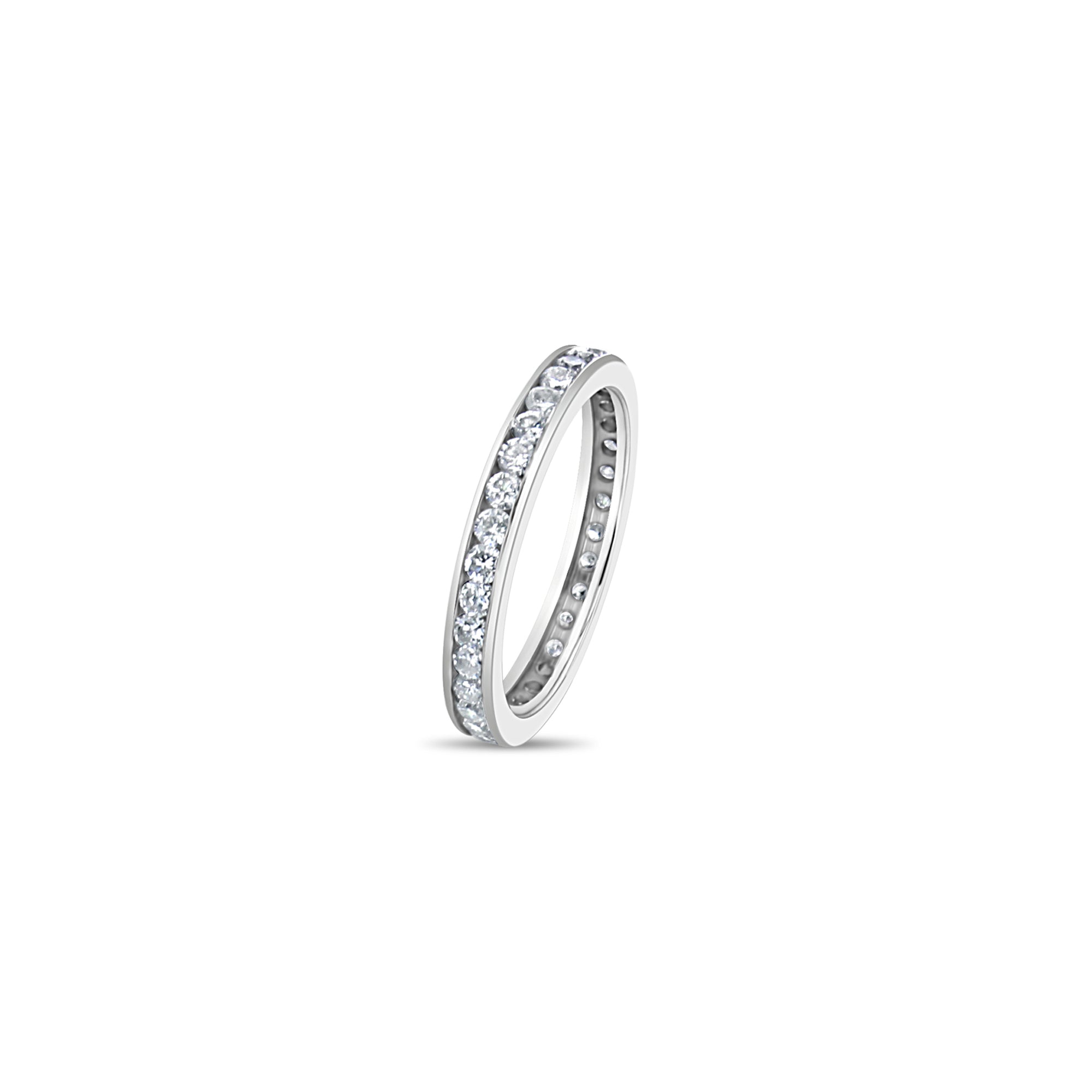 14k White Gold Channel Set Diamond Eternity Wedding Band - 0.94cttw, Perfect for Anniversaries & Bridal Jewelry Gifts