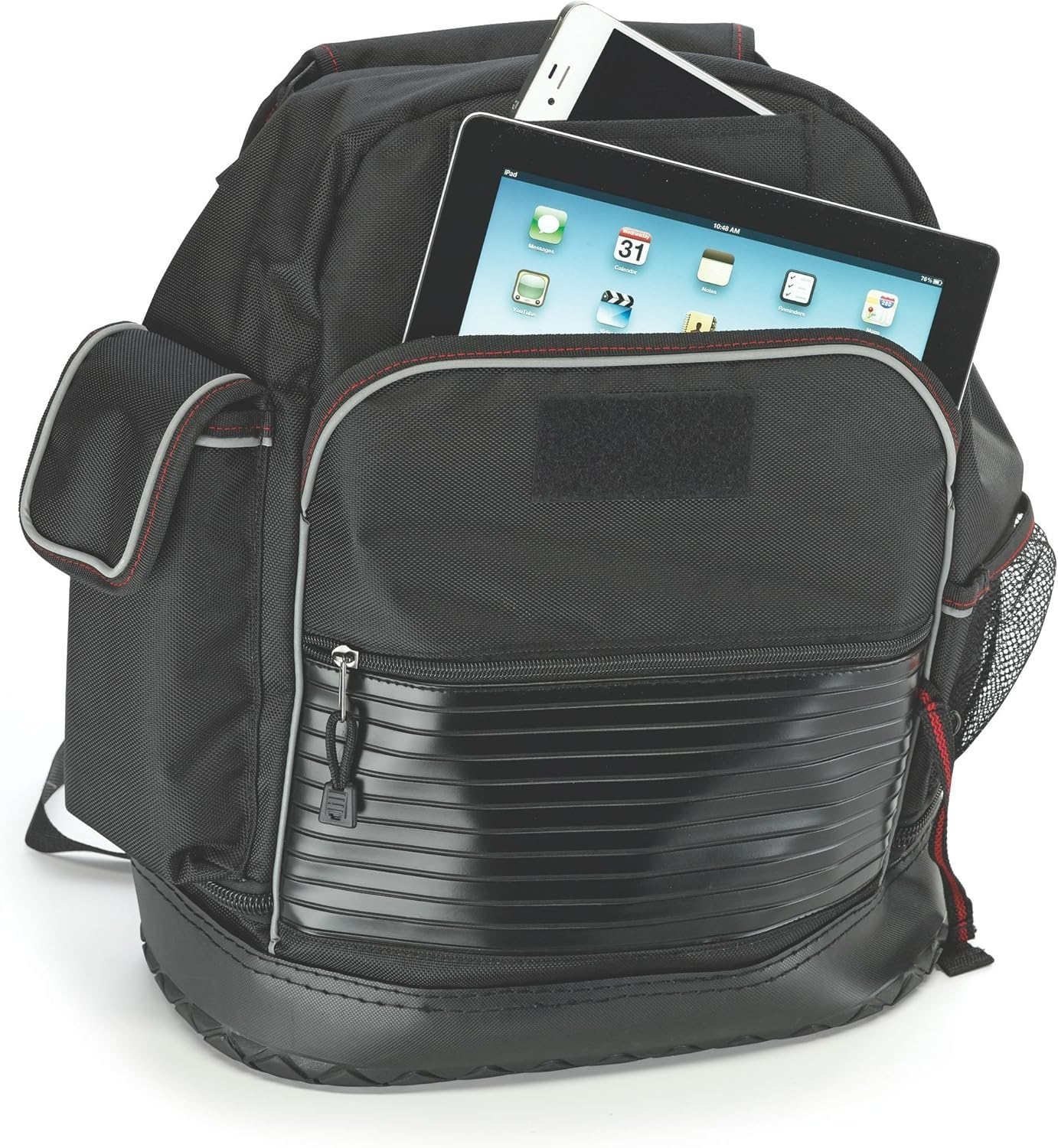 LENOX 30-Pocket Heavy Duty Tool Backpack for Electricians & Contractors - Durable Gray Work Backpack (1894646) - Perfect for Construction Sites, HVAC Work & DIY Projects
